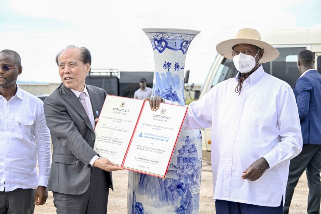 President Museveni Commisisions Yaobai Cement.